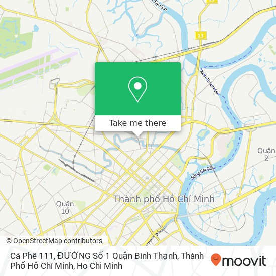 Cà Phê 111, ĐƯỜNG Số 1 Quận Bình Thạnh, Thành Phố Hồ Chí Minh map