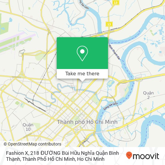 Fashion X, 218 ĐƯỜNG Bùi Hữu Nghĩa Quận Bình Thạnh, Thành Phố Hồ Chí Minh map