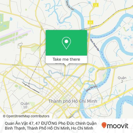 Quán Ăn Vặt 47, 47 ĐƯỜNG Phó Đức Chính Quận Bình Thạnh, Thành Phố Hồ Chí Minh map