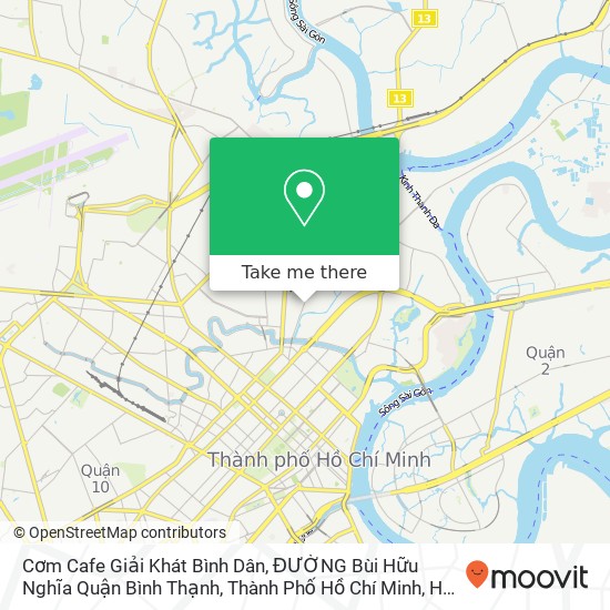 Cơm Cafe Giải Khát Bình Dân, ĐƯỜNG Bùi Hữu Nghĩa Quận Bình Thạnh, Thành Phố Hồ Chí Minh map