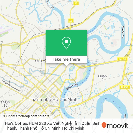 Hói's Coffee, HẺM 220 Xô Viết Nghệ Tĩnh Quận Bình Thạnh, Thành Phố Hồ Chí Minh map