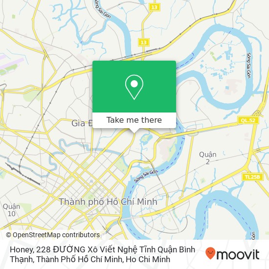 Honey, 228 ĐƯỜNG Xô Viết Nghệ Tĩnh Quận Bình Thạnh, Thành Phố Hồ Chí Minh map