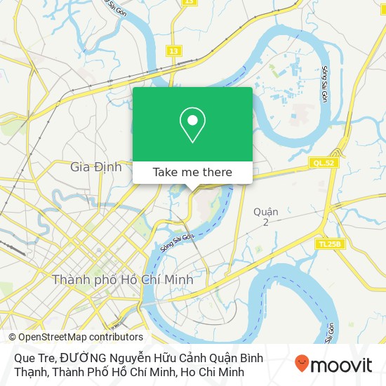 Que Tre, ĐƯỜNG Nguyễn Hữu Cảnh Quận Bình Thạnh, Thành Phố Hồ Chí Minh map