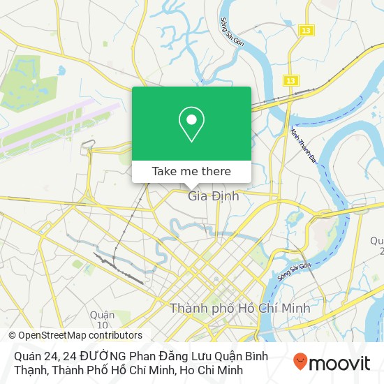 Quán 24, 24 ĐƯỜNG Phan Đăng Lưu Quận Bình Thạnh, Thành Phố Hồ Chí Minh map