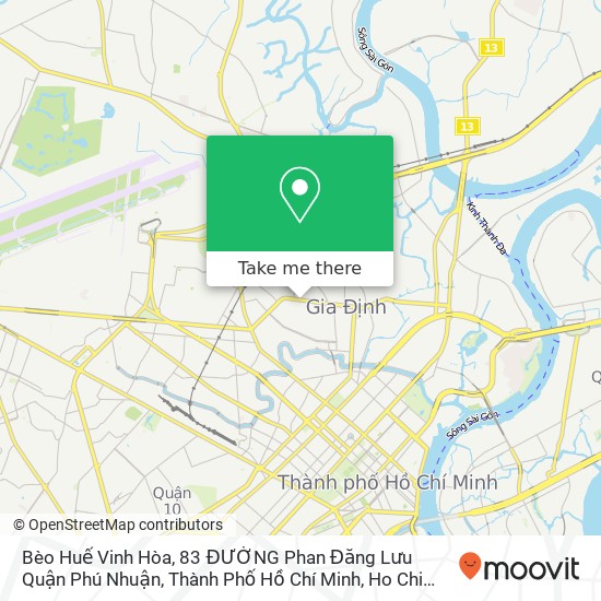 Bèo Huế Vinh Hòa, 83 ĐƯỜNG Phan Đăng Lưu Quận Phú Nhuận, Thành Phố Hồ Chí Minh map