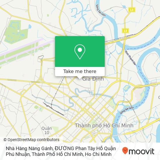 Nhà Hàng Nàng Gánh, ĐƯỜNG Phan Tây Hồ Quận Phú Nhuận, Thành Phố Hồ Chí Minh map