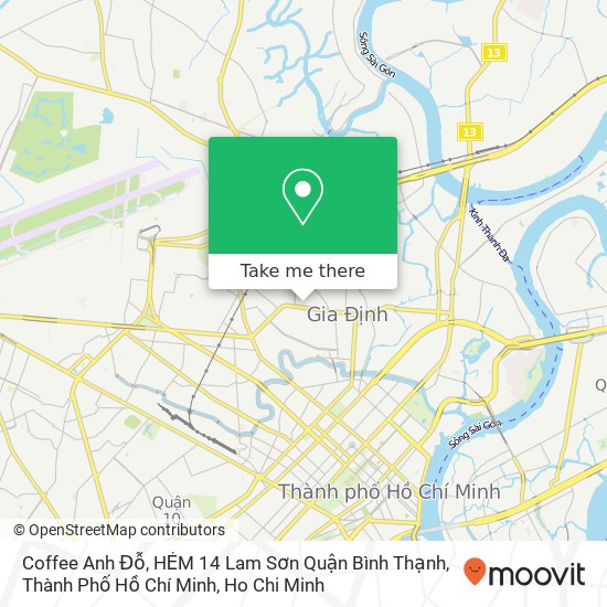 Coffee Anh Đỗ, HẺM 14 Lam Sơn Quận Bình Thạnh, Thành Phố Hồ Chí Minh map