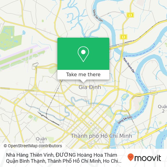 Nhà Hàng Thiên Vinh, ĐƯỜNG Hoàng Hoa Thám Quận Bình Thạnh, Thành Phố Hồ Chí Minh map