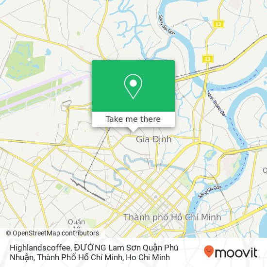 Highlandscoffee, ĐƯỜNG Lam Sơn Quận Phú Nhuận, Thành Phố Hồ Chí Minh map