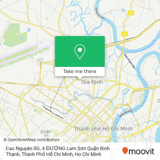 Cao Nguyên SG, 4 ĐƯỜNG Lam Sơn Quận Bình Thạnh, Thành Phố Hồ Chí Minh map