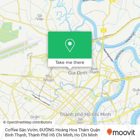 Coffee Sân Vườn, ĐƯỜNG Hoàng Hoa Thám Quận Bình Thạnh, Thành Phố Hồ Chí Minh map