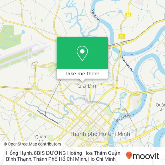 Hồng Hạnh, 8BIS ĐƯỜNG Hoàng Hoa Thám Quận Bình Thạnh, Thành Phố Hồ Chí Minh map