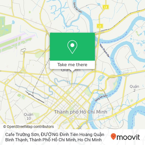 Cafe Trường Sơn, ĐƯỜNG Đinh Tiên Hoàng Quận Bình Thạnh, Thành Phố Hồ Chí Minh map