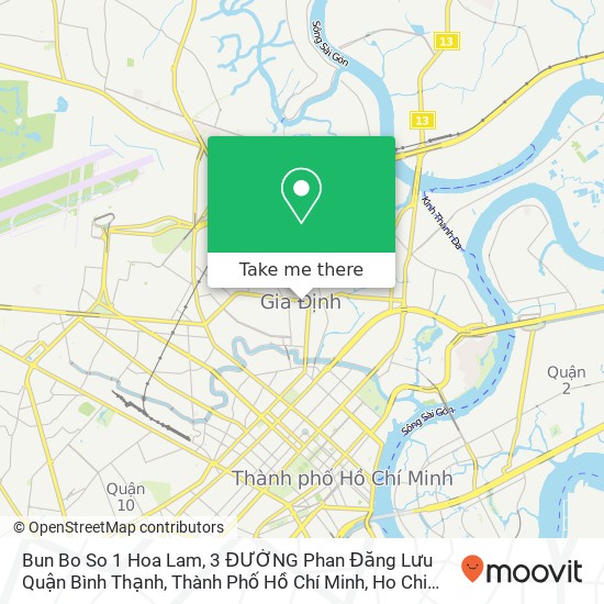 Bun Bo So 1 Hoa Lam, 3 ĐƯỜNG Phan Đăng Lưu Quận Bình Thạnh, Thành Phố Hồ Chí Minh map