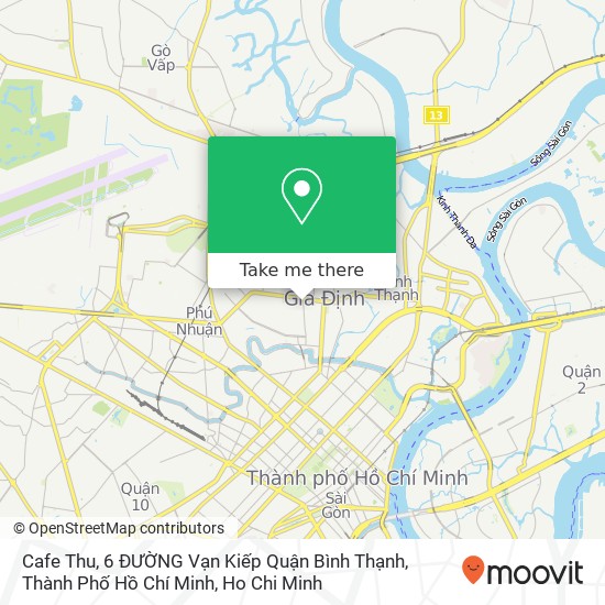 Cafe Thu, 6 ĐƯỜNG Vạn Kiếp Quận Bình Thạnh, Thành Phố Hồ Chí Minh map