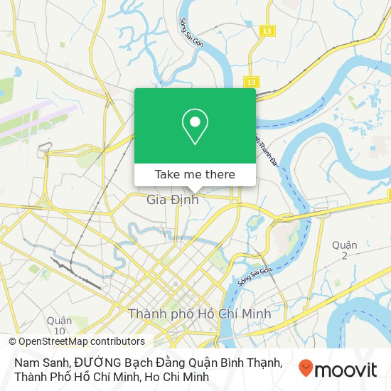 Nam Sanh, ĐƯỜNG Bạch Đằng Quận Bình Thạnh, Thành Phố Hồ Chí Minh map