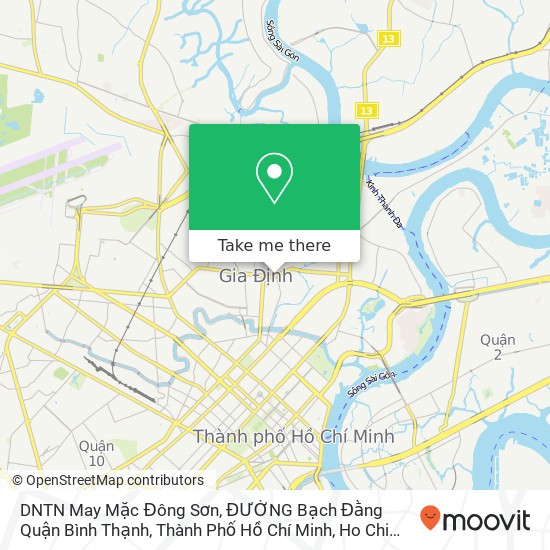 DNTN May Mặc Đông Sơn, ĐƯỜNG Bạch Đằng Quận Bình Thạnh, Thành Phố Hồ Chí Minh map