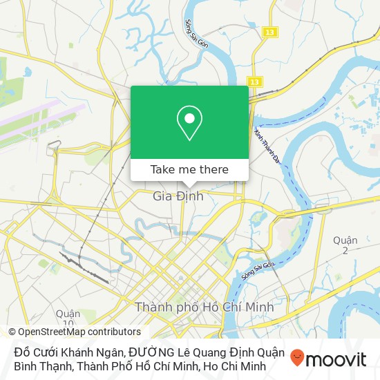 Đồ Cưới Khánh Ngân, ĐƯỜNG Lê Quang Định Quận Bình Thạnh, Thành Phố Hồ Chí Minh map
