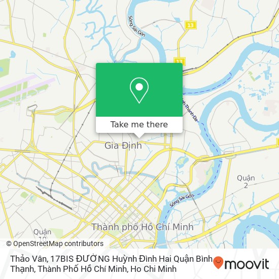 Thảo Vân, 17BIS ĐƯỜNG Huỳnh Đình Hai Quận Bình Thạnh, Thành Phố Hồ Chí Minh map