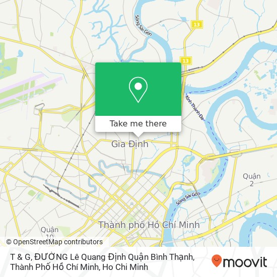 T & G, ĐƯỜNG Lê Quang Định Quận Bình Thạnh, Thành Phố Hồ Chí Minh map