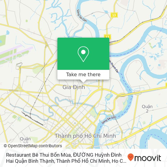 Restaurant Bê Thui Bốn Mùa, ĐƯỜNG Huỳnh Đình Hai Quận Bình Thạnh, Thành Phố Hồ Chí Minh map