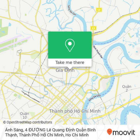 Ánh Sáng, 4 ĐƯỜNG Lê Quang Định Quận Bình Thạnh, Thành Phố Hồ Chí Minh map