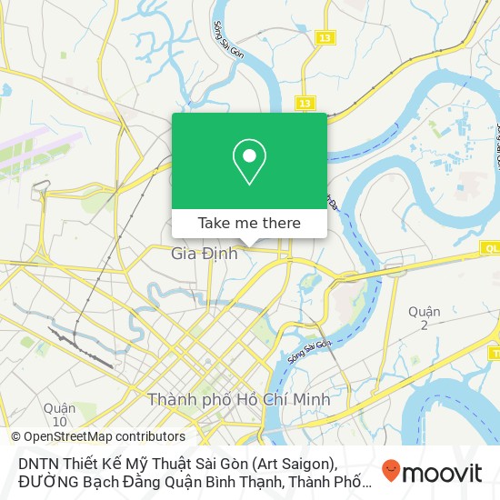 DNTN Thiết Kế Mỹ Thuật Sài Gòn (Art Saigon), ĐƯỜNG Bạch Đằng Quận Bình Thạnh, Thành Phố Hồ Chí Minh map