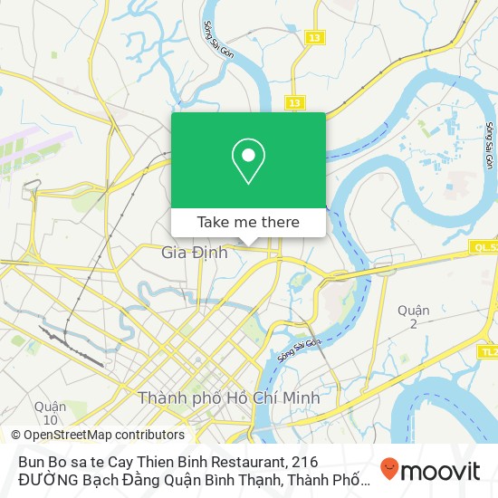 Bun Bo sa te Cay Thien Binh Restaurant, 216 ĐƯỜNG Bạch Đằng Quận Bình Thạnh, Thành Phố Hồ Chí Minh map