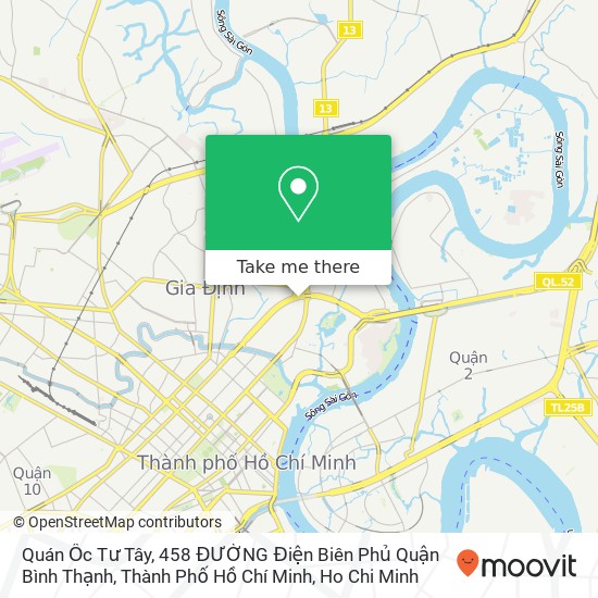 Quán Ốc Tư Tây, 458 ĐƯỜNG Điện Biên Phủ Quận Bình Thạnh, Thành Phố Hồ Chí Minh map