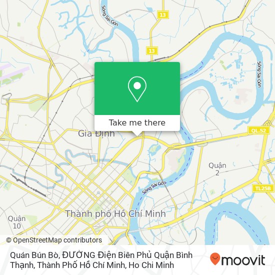 Quán Bún Bò, ĐƯỜNG Điện Biên Phủ Quận Bình Thạnh, Thành Phố Hồ Chí Minh map