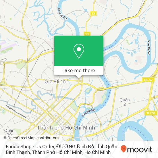 Farida Shop - Us Order, ĐƯỜNG Đinh Bộ Lĩnh Quận Bình Thạnh, Thành Phố Hồ Chí Minh map