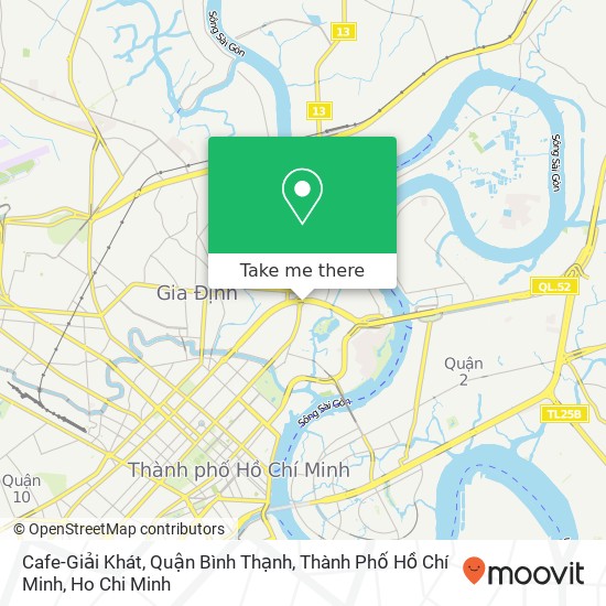 Cafe-Giải Khát, Quận Bình Thạnh, Thành Phố Hồ Chí Minh map