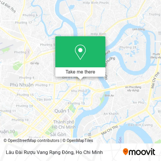 Lâu Đài Rượu Vang Rạng Đông map