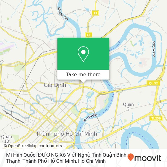 Mì Hàn Quốc, ĐƯỜNG Xô Viết Nghệ Tĩnh Quận Bình Thạnh, Thành Phố Hồ Chí Minh map