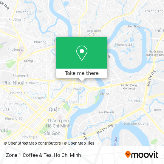 Zone 1 Coffee & Tea map