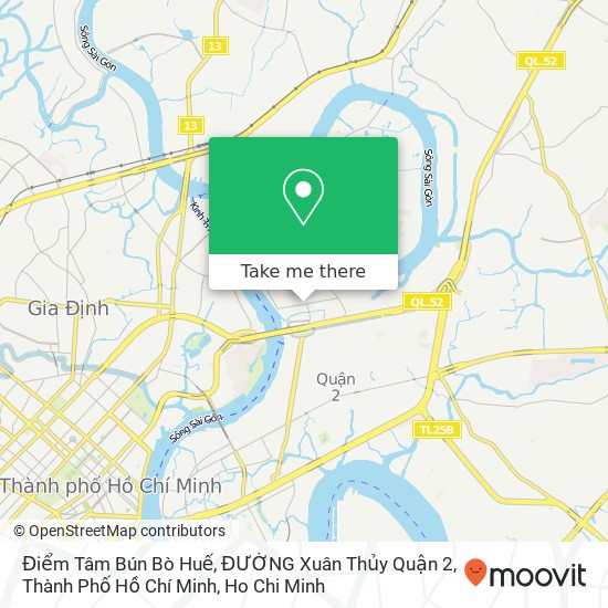 Điểm Tâm Bún Bò Huế, ĐƯỜNG Xuân Thủy Quận 2, Thành Phố Hồ Chí Minh map