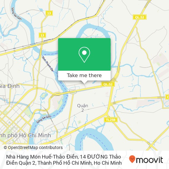 Nhà Hàng Món Huế-Thảo Điền, 14 ĐƯỜNG Thảo Điền Quận 2, Thành Phố Hồ Chí Minh map