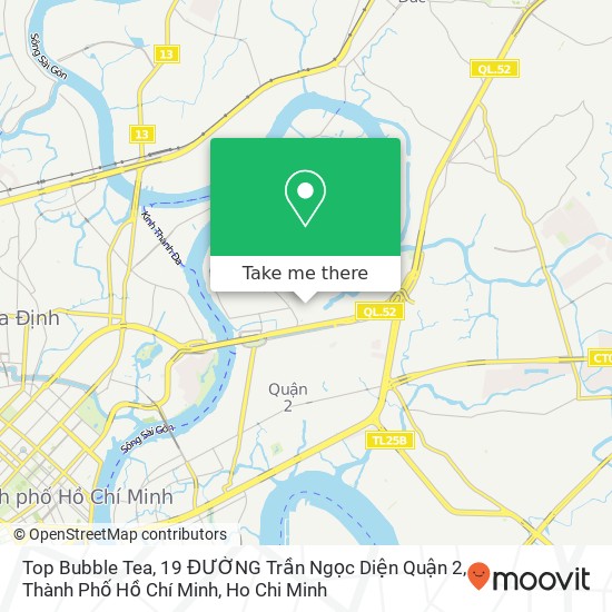 Top Bubble Tea, 19 ĐƯỜNG Trần Ngọc Diện Quận 2, Thành Phố Hồ Chí Minh map