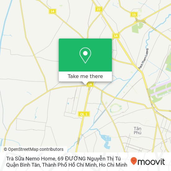 Trà Sữa Nemo Home, 69 ĐƯỜNG Nguyễn Thị Tú Quận Bình Tân, Thành Phố Hồ Chí Minh map