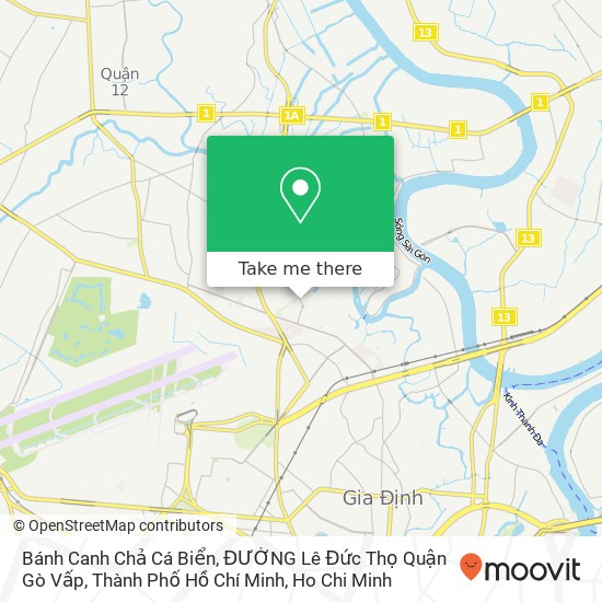 Bánh Canh Chả Cá Biển, ĐƯỜNG Lê Đức Thọ Quận Gò Vấp, Thành Phố Hồ Chí Minh map
