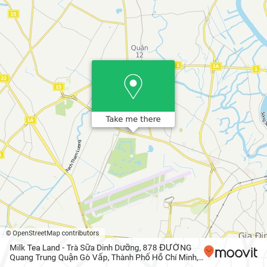 Milk Tea Land - Trà Sữa Dinh Dưỡng, 878 ĐƯỜNG Quang Trung Quận Gò Vấp, Thành Phố Hồ Chí Minh map