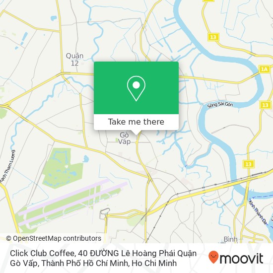 Click Club Coffee, 40 ĐƯỜNG Lê Hoàng Phái Quận Gò Vấp, Thành Phố Hồ Chí Minh map
