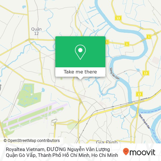 Royaltea Vietnam, ĐƯỜNG Nguyễn Văn Lượng Quận Gò Vấp, Thành Phố Hồ Chí Minh map