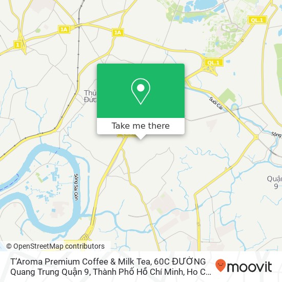 T’Aroma Premium Coffee & Milk Tea, 60C ĐƯỜNG Quang Trung Quận 9, Thành Phố Hồ Chí Minh map