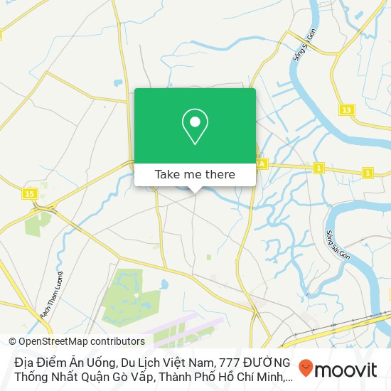 Địa Điểm Ăn Uống, Du Lịch Việt Nam, 777 ĐƯỜNG Thống Nhất Quận Gò Vấp, Thành Phố Hồ Chí Minh map