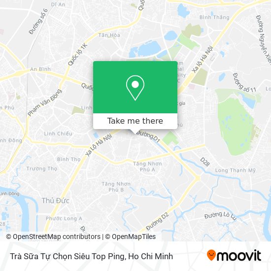 Trà Sữa Tự Chọn Siêu Top Ping map