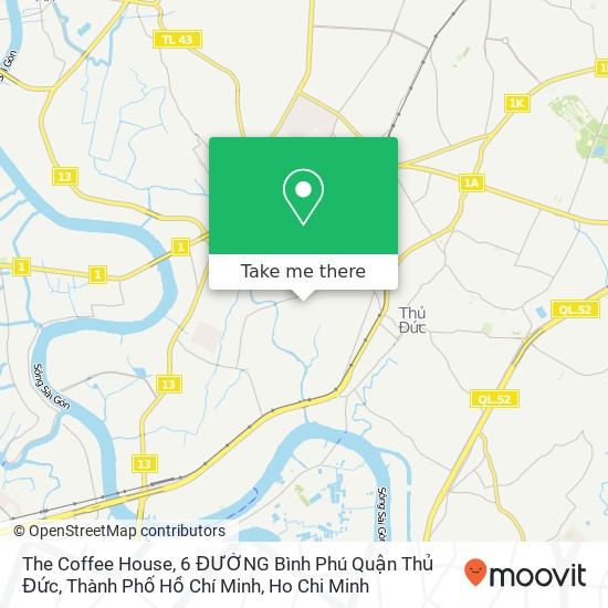 The Coffee House, 6 ĐƯỜNG Bình Phú Quận Thủ Đức, Thành Phố Hồ Chí Minh map
