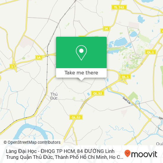 Làng Đại Học - ĐHQG TP HCM, 84 ĐƯỜNG Linh Trung Quận Thủ Đức, Thành Phố Hồ Chí Minh map