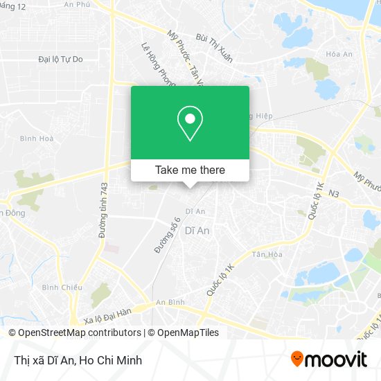 Thị xã Dĩ An map