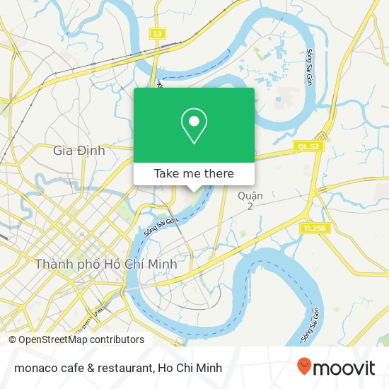 monaco cafe & restaurant map